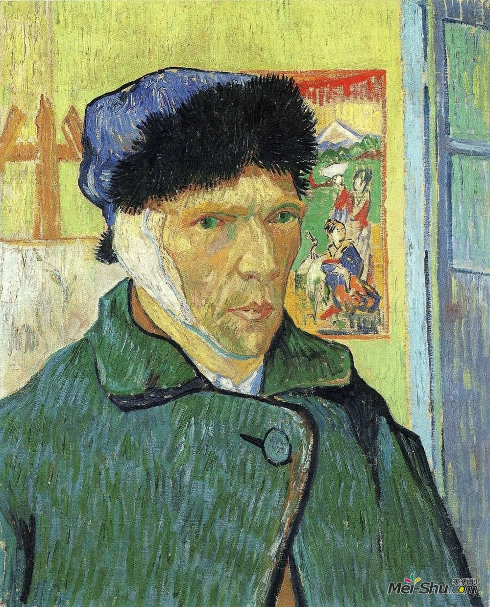 梵高vangogh割掉耳朵后的自画像梵高vangogh作品欣赏高清