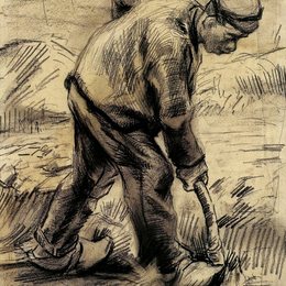 《挖地的人》梵高(Van Gogh)艺术高清