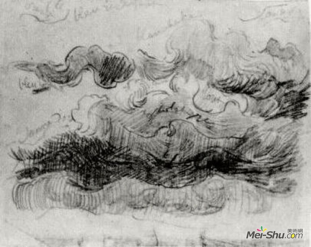 云彩及标注素描梵高vangogh高清