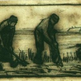 《挖土豆》梵高(Van Gogh)欣赏高清