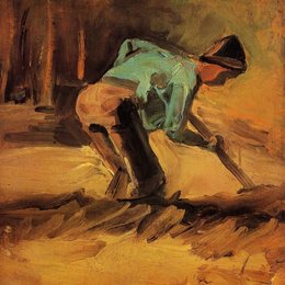 《弯腰锄地的男人》梵高(Van Gogh)