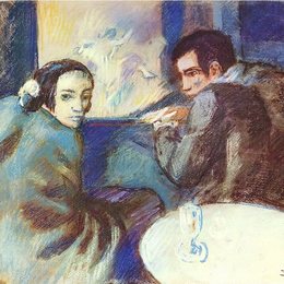 《歌舞厅里的男女》毕加索艺术作品高清