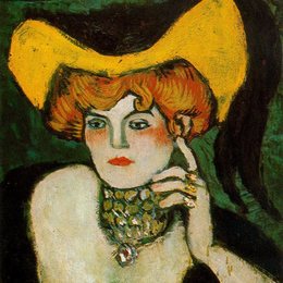 《戴宝石项链的女子》毕加索作品高清