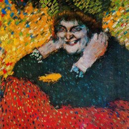 《戴着首饰的女子》毕加索高清作品