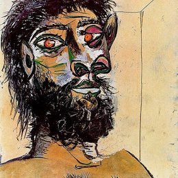 《牧神头像》毕加索高清