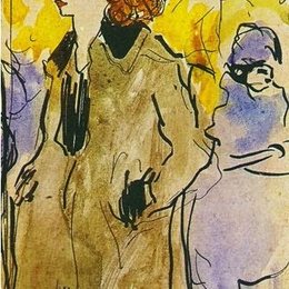 《街上的女子》毕加索作品欣赏高清