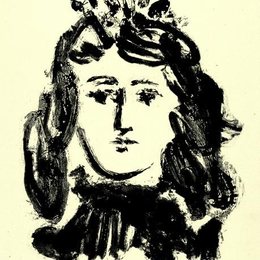 《少女头像》毕加索作品高清