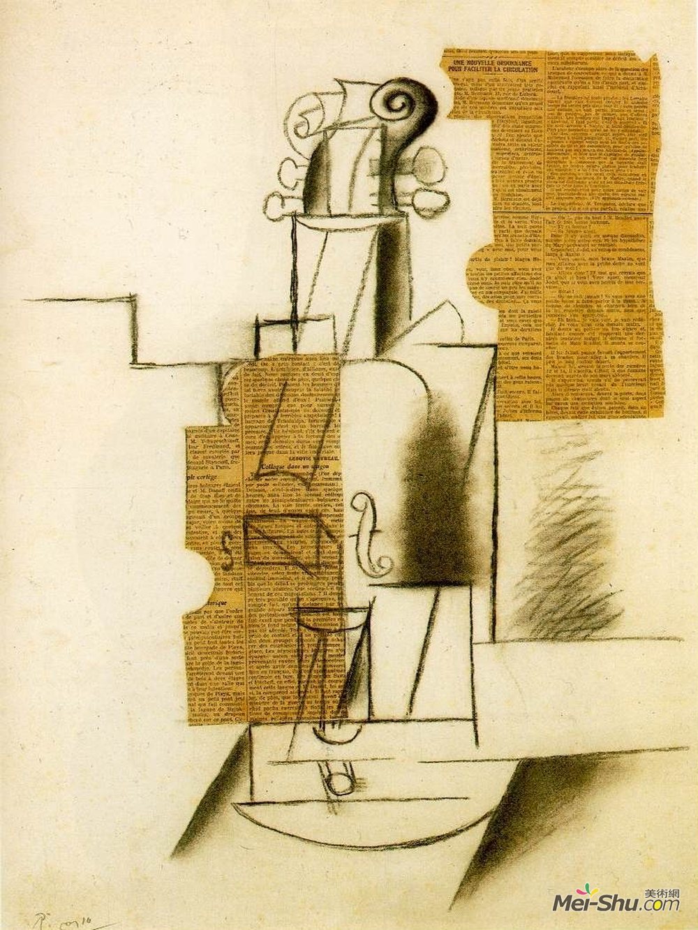 小提琴毕加索艺术高清