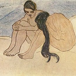 《男人和女人》毕加索欣赏高清