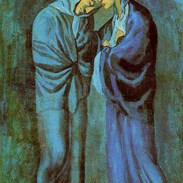 《来访者（两姐妹）》毕加索高清作品