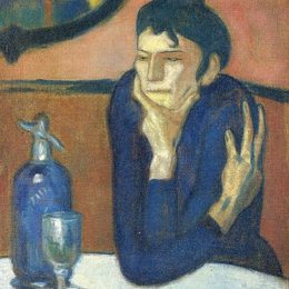 《喝苦艾酒的人》毕加索作品高清