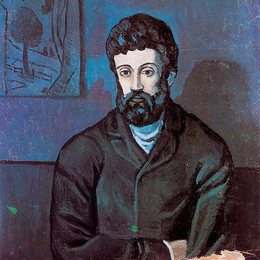 《穿蓝色衣服的男子》毕加索欣赏高清