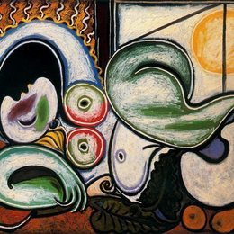 《躺着的裸女》毕加索艺术高清