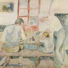 《晚餐》毕加索高清作品