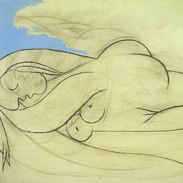 《躺着的裸女》毕加索作品欣赏