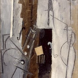 《单簧管和小提琴》毕加索高清作品