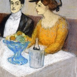 《安吉尔&middot;费尔南德斯&middot;德索托和他的女朋友》毕加索作品欣赏高清