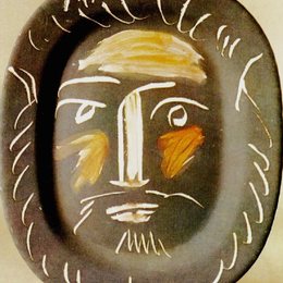 《椭圆形的盘子》毕加索高清作品