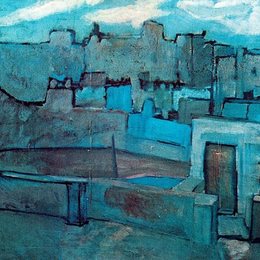 《巴塞罗那屋顶》毕加索作品高清