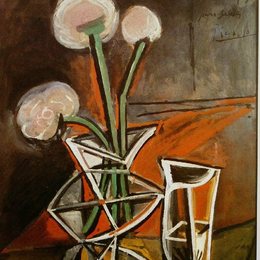 《鲜花》毕加索高清作品