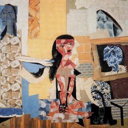 《梳妆台前的女子》毕加索作品欣赏高清