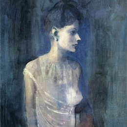 《塞诺拉&middot;索勒（穿衬衫的女子）》毕加索作品欣赏高清