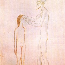 《盲人和女孩》毕加索艺术高清