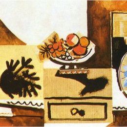 《梳妆台上的静物》毕加索艺术高清