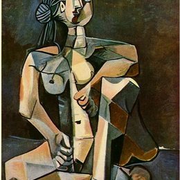 《坐着的女子》毕加索作品欣赏高清