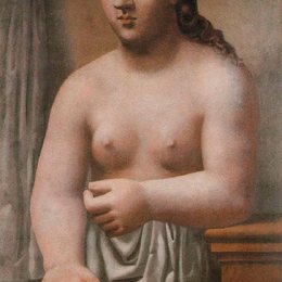 《坐着的裸女》毕加索作品高清