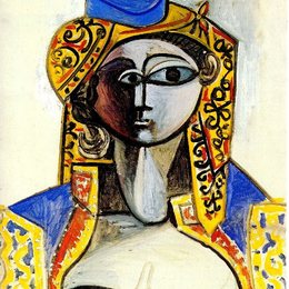 《穿土耳其服装的杰奎琳》毕加索作品欣赏高清