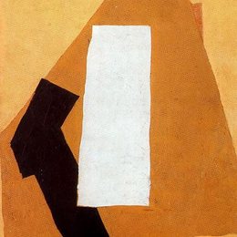 《几何构成：吉他》毕加索高清