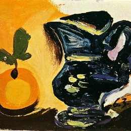 《橙子和水壶》毕加索作品欣赏高清