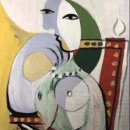 《坐着的裸女》毕加索高清艺术作品