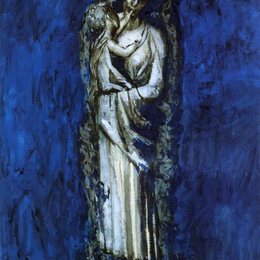 《圣母与花环》毕加索作品欣赏高清