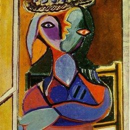 《戴帽子的女子》毕加索作品欣赏高清