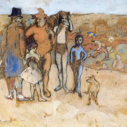 《杂技演员一家》毕加索欣赏高清