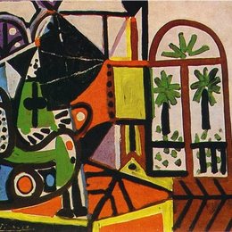 《画室里的女子》毕加索高清作品