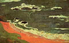 《勒普尔迪海滩》高更(Paul Gauguin)作品高清