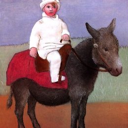 《毕加索十岁的儿子保罗》毕加索高清