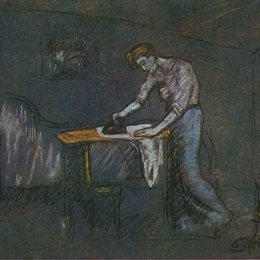 《熨衣人的房间（熨烫衣服的女人）》毕加索作品欣赏