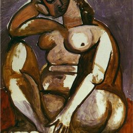 《蹬着的裸女》毕加索作品欣赏