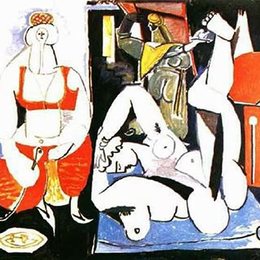 《阿尔及尔女子》毕加索高清作品