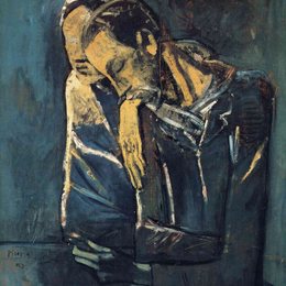 《两个男人》毕加索作品高清