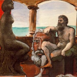 《雕塑家和他的雕像》毕加索艺术作品高清