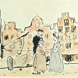 《河岸上》毕加索高清作品