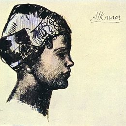 《年轻的荷兰女子》毕加索欣赏高清