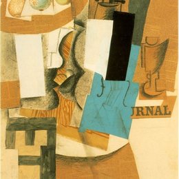 《小提琴和水果》毕加索高清艺术作品