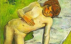 《布列塔尼男孩》高更(Paul Gauguin)作品欣赏高清