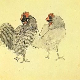 《两只公鸡》毕加索